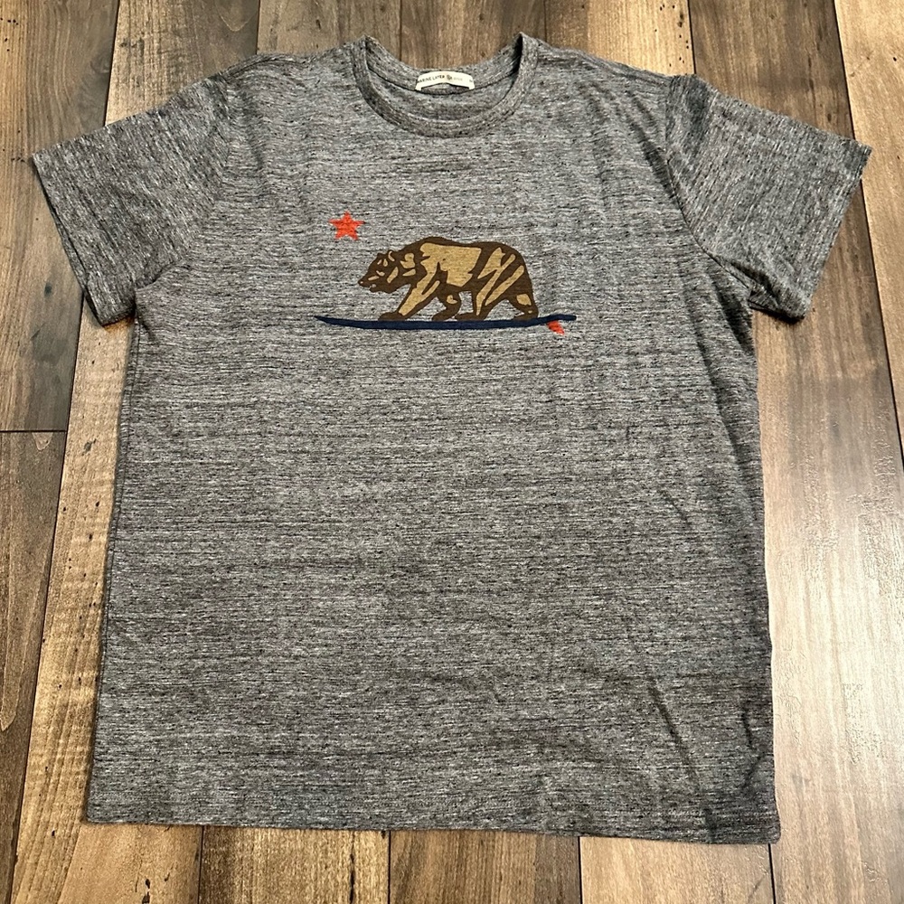 Marine Layer Gray Bear Graphic Tee